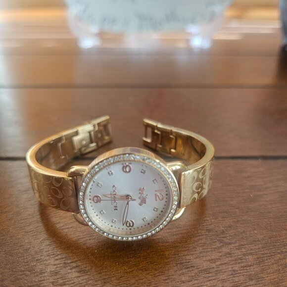 Rose gold coach watch main image 6